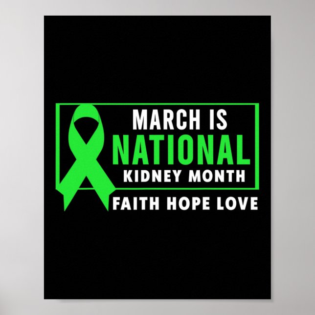 Kidney Disease Awareness Month  Poster (Front)