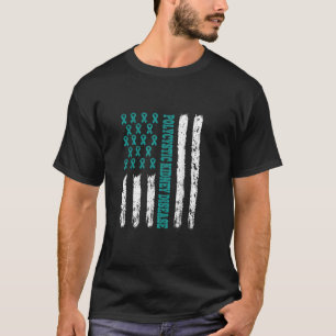 Kidney Disease Awareness Pkd Related Teal Ribbon T-Shirt