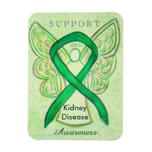 Kidney Disease Awareness Ribbon Angel Magnet Gifts