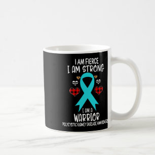 Kidney Disease Awareness Ribbon I Am Fierce Stron Coffee Mug