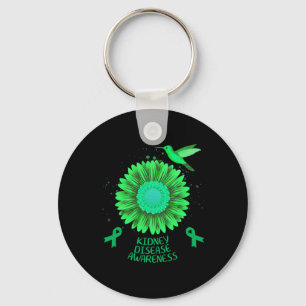 Kidney Disease Awareness Sunflower Hummingbird Gif Key Ring