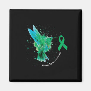 Kidney Disease Awareness Sunflower Hummingbird Gif Magnet