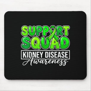 Kidney disease awareness support squad green mouse pad
