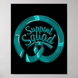 Kidney Disease Awareness Support Squad Teal Poster