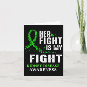 Kidney Disease Awareness Survivor Green Ribbon Men Card