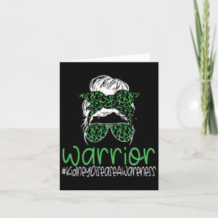 Kidney Disease Awareness Transplant Green Ribbon M Card