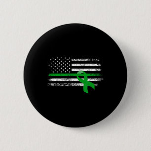 Kidney Disease Awareness Us Flag Support Squad Gre 6 Cm Round Badge