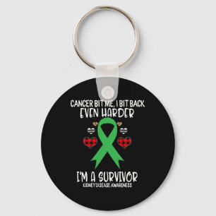 Kidney Disease Bit Me I Bit Harder I'm Survivor Aw Key Ring