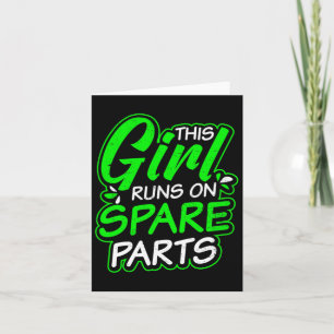 Kidney Disease Design Girl Runs On Spareparts Gift Card