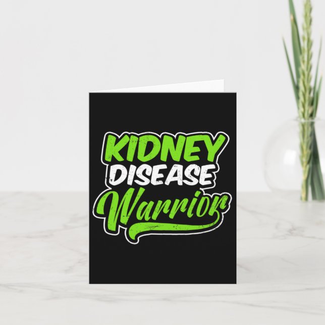Kidney Disease Design Warrior Gift 1  Card (Front)