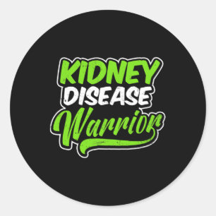 Kidney Disease Design Warrior Gift 1 Classic Round Sticker