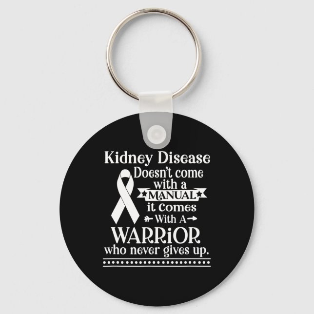 Kidney Disease Doesn't Come With A Manual Awarenes Key Ring (Front)