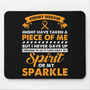 Kidney Disease Gift - Never Give Up Kidney Cancer  Mouse Pad