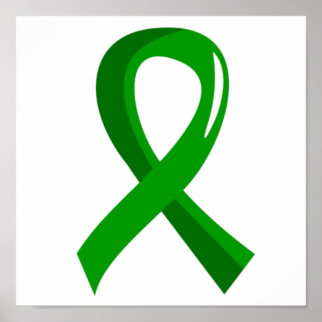 Kidney Disease Green Ribbon 3 Poster (Front)