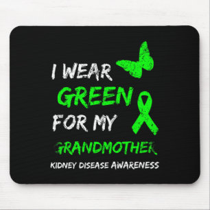 Kidney Disease I Wear Green For My Grandmother Rib Mouse Pad