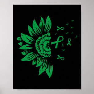 Kidney Disease Mental Health Scoliosis Ribbon Gift Poster