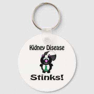 Kidney Disease Stinks Skunk Awareness Design Key Ring