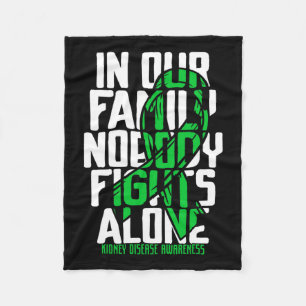 Kidney Disease Support Family Kidney Disease Aware Fleece Blanket