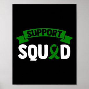 Kidney Disease Support Squad - Green Awareness Rib Poster