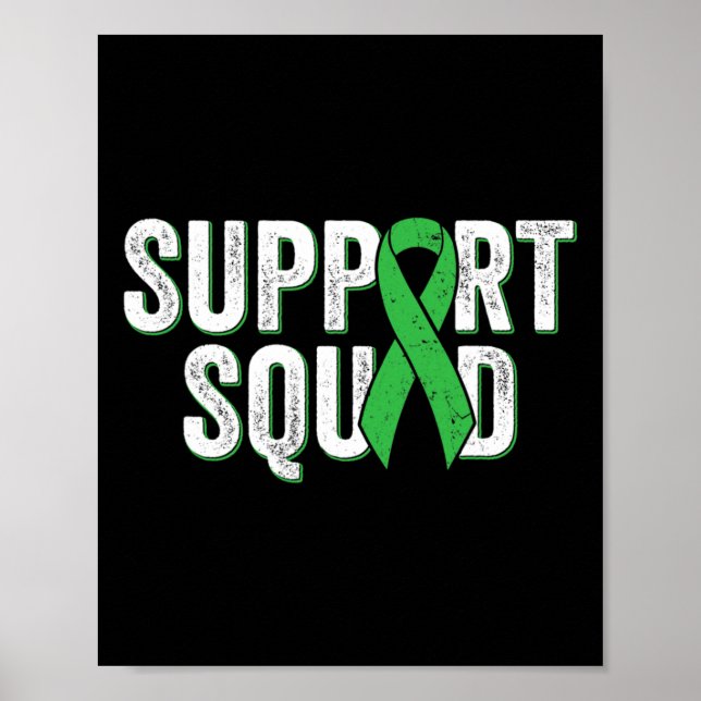 Kidney Disease Support Squad - Green Awareness Rib Poster (Front)