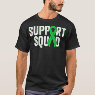 Kidney Disease Support Squad Green Awareness Ribb T-Shirt