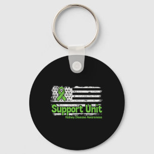 Kidney Disease Support Unit Flag Kidney Disease Aw Key Ring