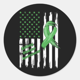 Kidney Disease Survivor Gifts Kidney Disease Aware Classic Round Sticker