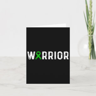 Kidney Disease Warrior Awareness Green Ribbon  Card