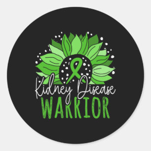 Kidney Disease Warrior  Classic Round Sticker