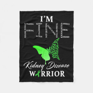 Kidney Disease Warrior I'm Fine 1  Fleece Blanket