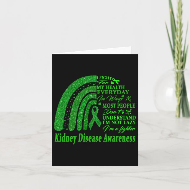 Kidney Disease Warrior I'm Fine 2  Card (Front)