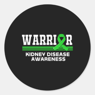 Kidney Disease Warrior Kidney Disease Awareness Ki Classic Round Sticker