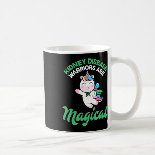 Kidney Disease Warrior Magical Unicorn Kidney Awar Coffee Mug