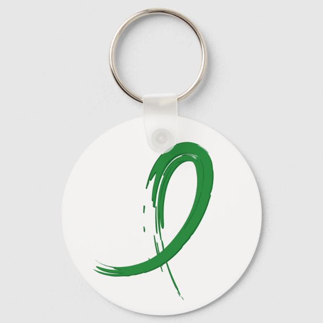 Kidney Disease's Green Ribbon A4 Key Ring (Front)