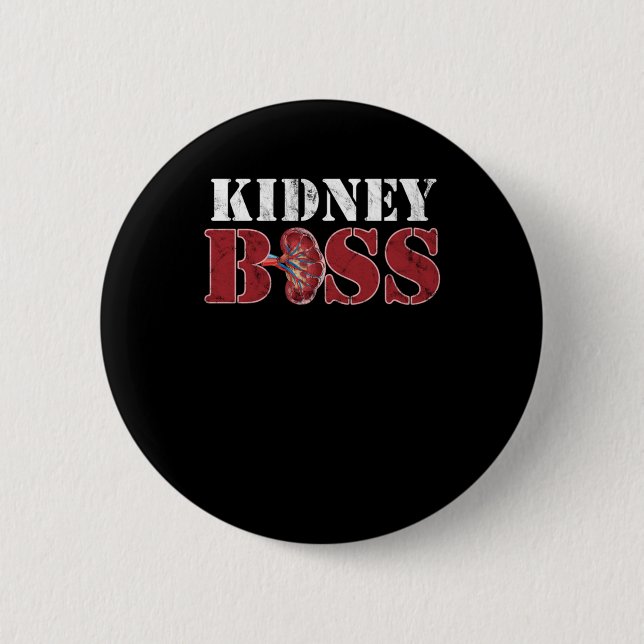 Kidney Doctor Urologist Kidney Boss Urology Nephro 6 Cm Round Badge (Front)
