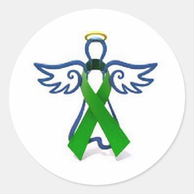 Kidney Donor Angel Classic Round Sticker (Front)