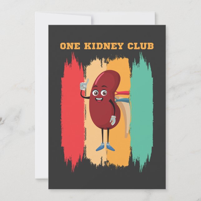 Kidney Donor Kidney Transplant Thank You Card (Front)