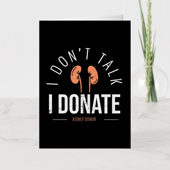 Kidney Donor Organe Transplant Awareness Foil Greeting Card (Front)
