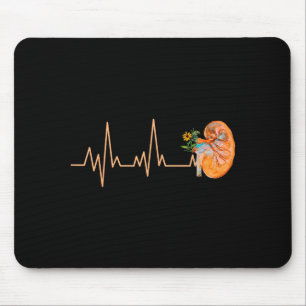 Kidney Heartbeat Pulse Disease Awareness Dialysis Mouse Pad