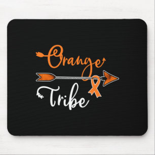 Kidney Leukaemia Cancer Awareness Orange Ribbon Mouse Pad