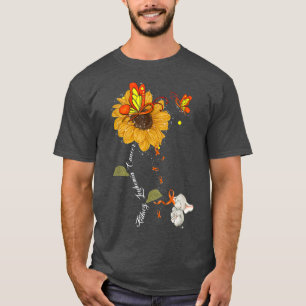 Kidney Leukaemia Cancer Awareness Sunflower Elepha T-Shirt