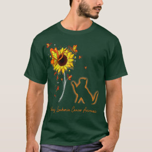 Kidney Leukaemia Cancer Awareness SunflowerButterf T-Shirt