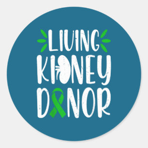 Kidney Organ Donation Awareness Living Classic Round Sticker