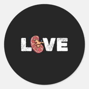 Kidney Organ Love Nephrologist Classic Round Sticker