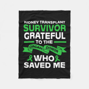 Kidney Recipient Kidney Transplant Survivor Fleece Blanket