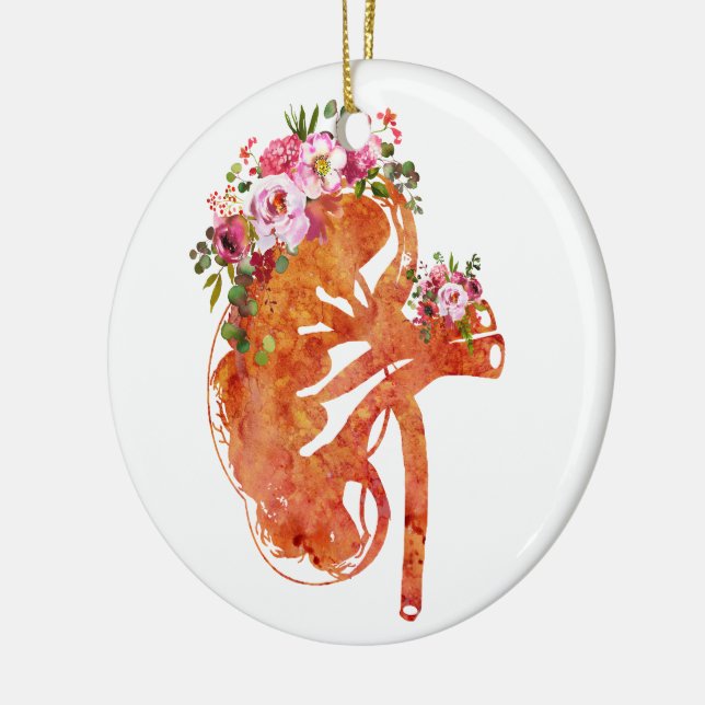 Kidney section ceramic ornament (Left)