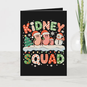 Kidney Squad Dialysis Nurse Christmas Xmas Snowman Card