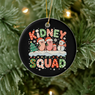Kidney Squad Dialysis Nurse Christmas Xmas Snowman Ceramic Ornament