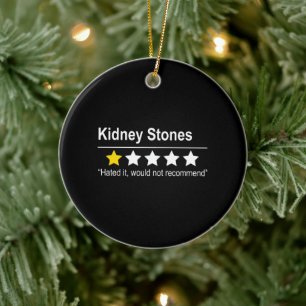Kidney stones - not recommended - urine urination ceramic ornament