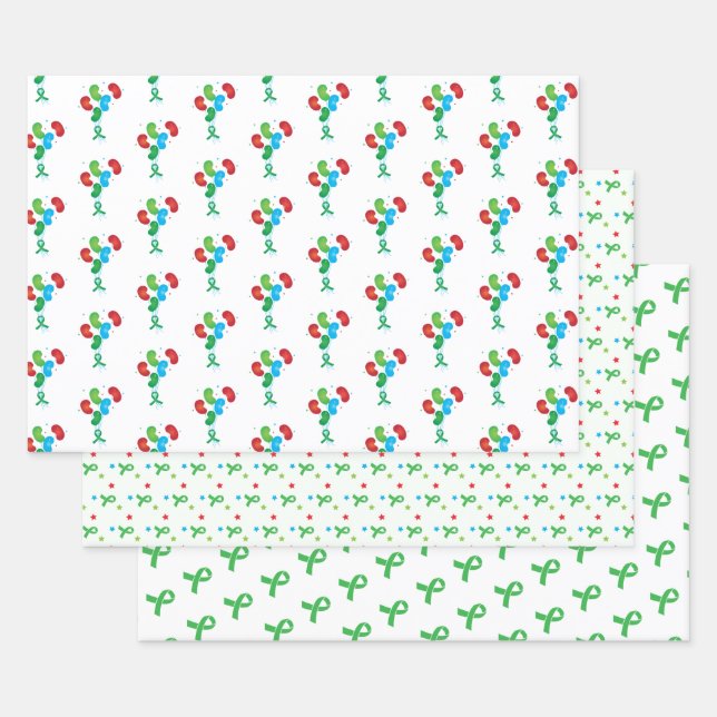 Kidney Transplant Colourful  Wrapping Paper Sheet (Set)